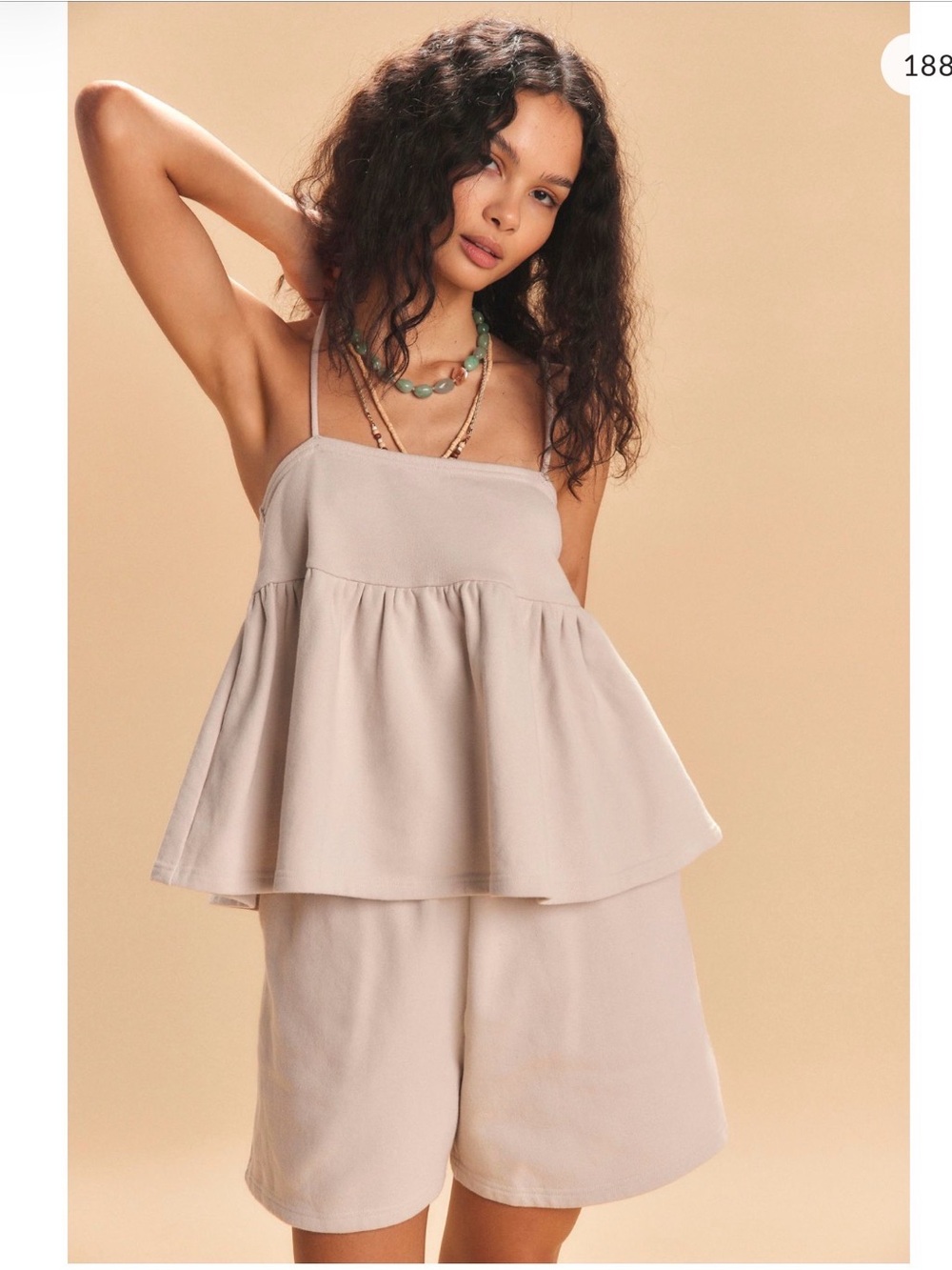 Free People Black Tiered Top & Shorts Set - Picture 6 of 6